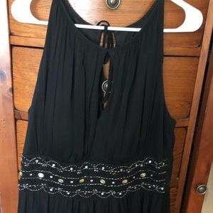 Black Dress with Embroidery